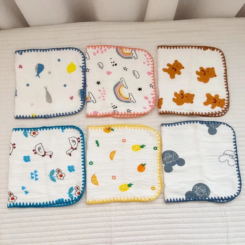 Baby Gauze Saliva Towel Soft Absorbent Cotton Gauze Kindergarten Towel Children's Handkerchief