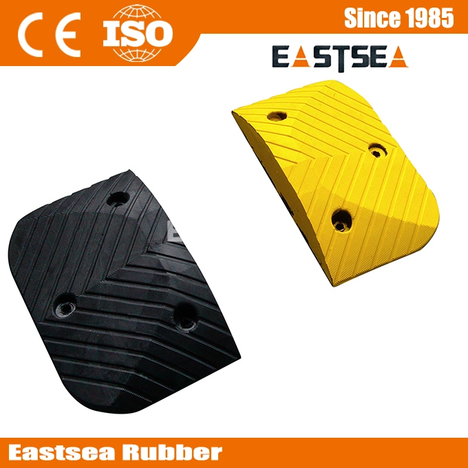 Cheap Price Black &Yellow Rubber Road Safety Speed Hump