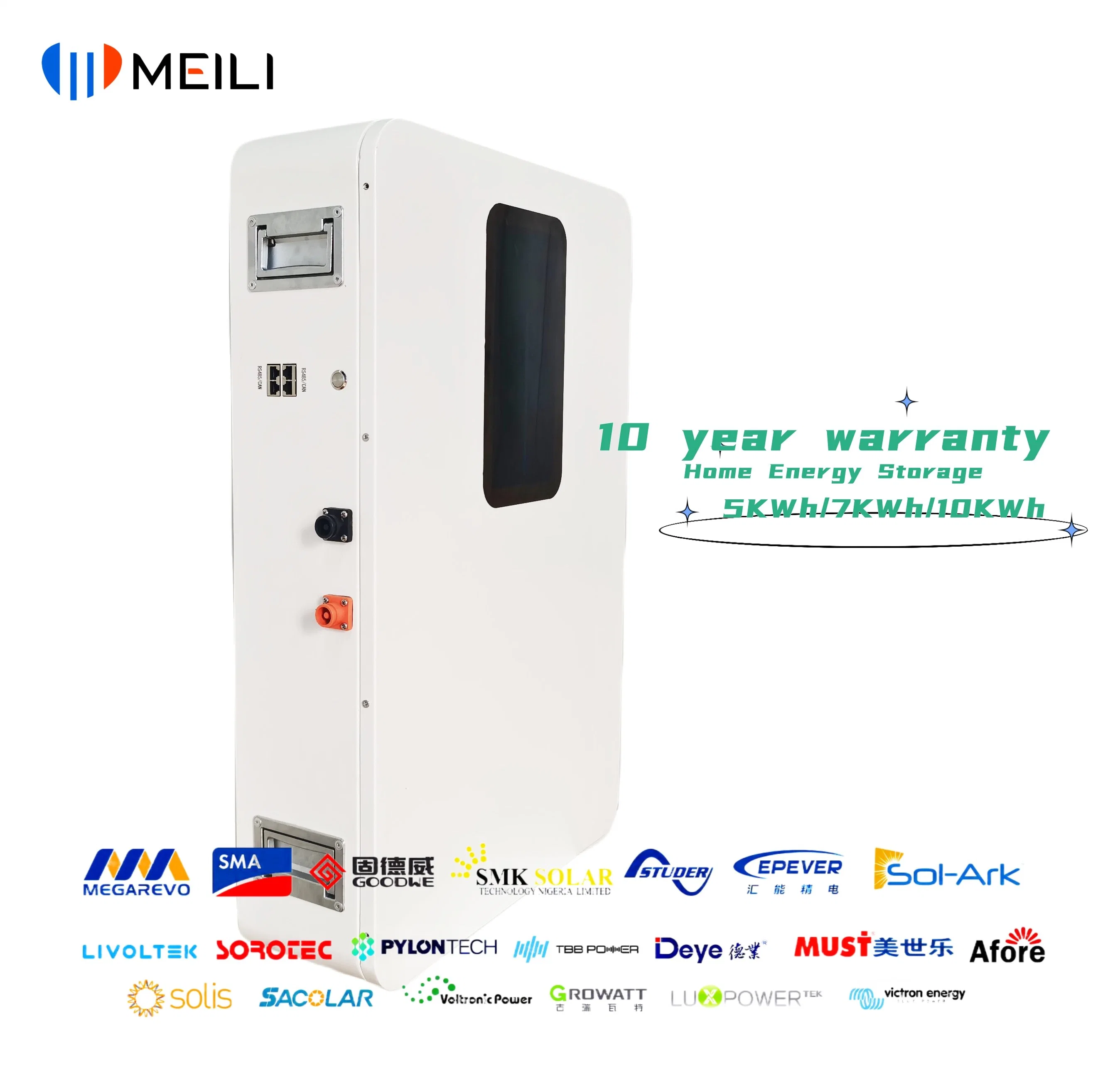 Meili 48V 200ah / 51.2V200ah Powerwall armazenamento solar bateria de lítio para casa Sistema de armazenamento