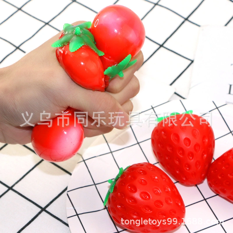 Fresh Strawberry Slow Rising Soft Squishy Hand Grip Pressure Ball