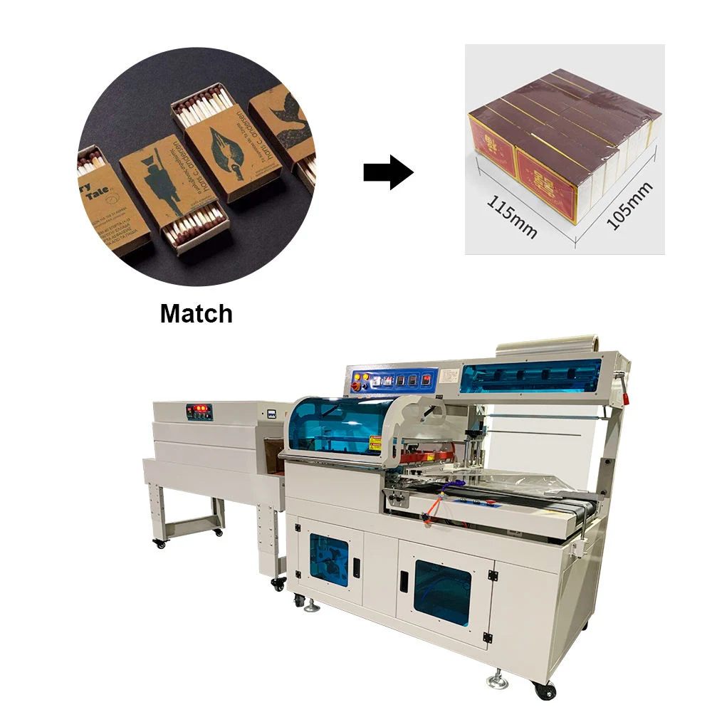 Automatic Heat Shrink and Wrapping Packaging Machine for Cans Bottles Cups Notebook