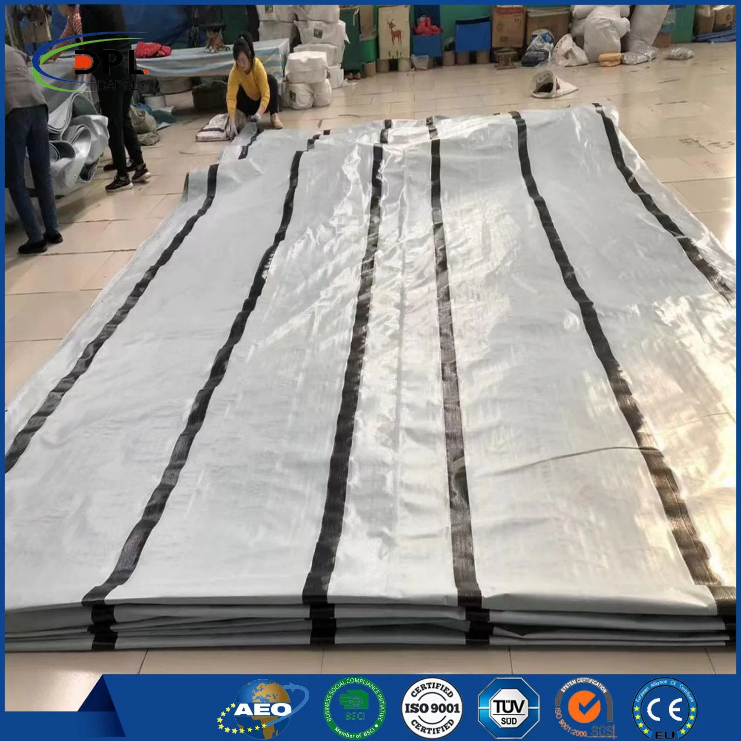 Original Factory Tech Custom hizo palquilina 100% virgen al aire libre PE tarpaulin plástico impermeable PE Tarps Vender