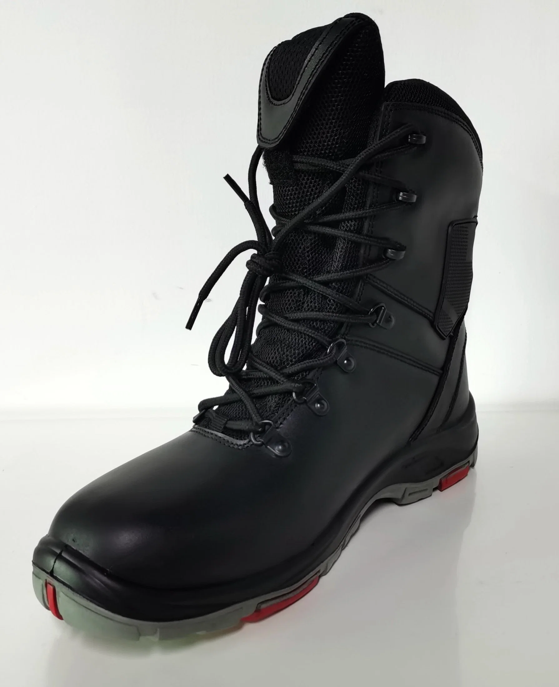 Bota táctica impermeable de cuero de grano completo