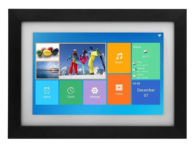  Cadre photo numérique de 10 pouces avec affichage publicitaire Wi-Fi Album électronique Image Vidéo 