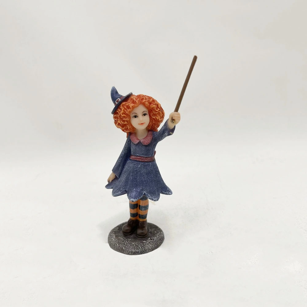 Customized Mini Witch and Magic Pot Halloween Miniature Figurine Factory Wholesale/Supplier