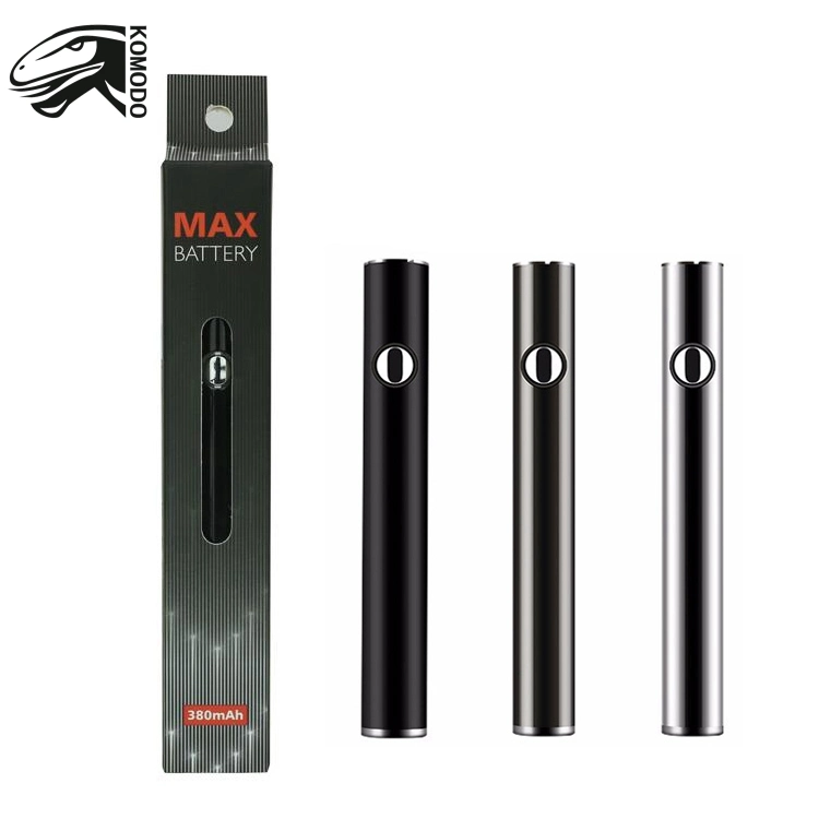 Max Battery 380mAh Capacity Fit Cartridge 510 Thread Thick Oil Vape Pen Packaging Customizable