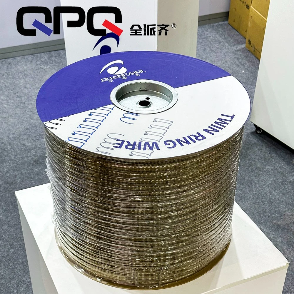 Hot Sale Nylon Coated Twin Ring Wire O Spiral Binding Coil Double Loop Spool School & Office Supply