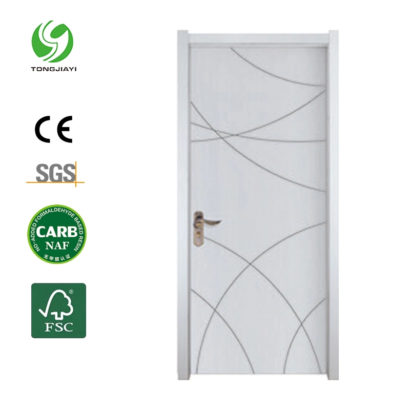 New Design Wood Plastic Composite WPC Interior Door with Glass