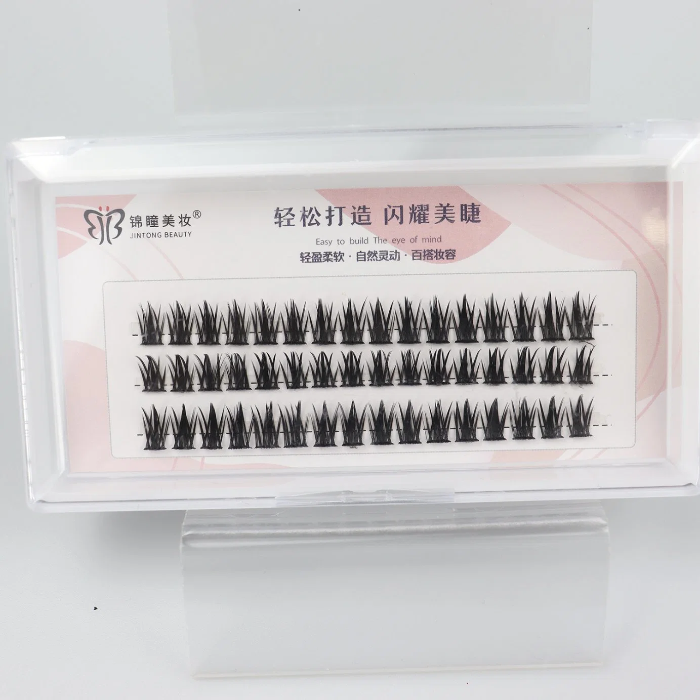 Jintong Pre-Made Fan pestañas Eyelashes individuales Synthetic Hair Natural Style 0,05 0,07 grosor 60 Paquetes 6D 10d extensión de pestañas de ventilador