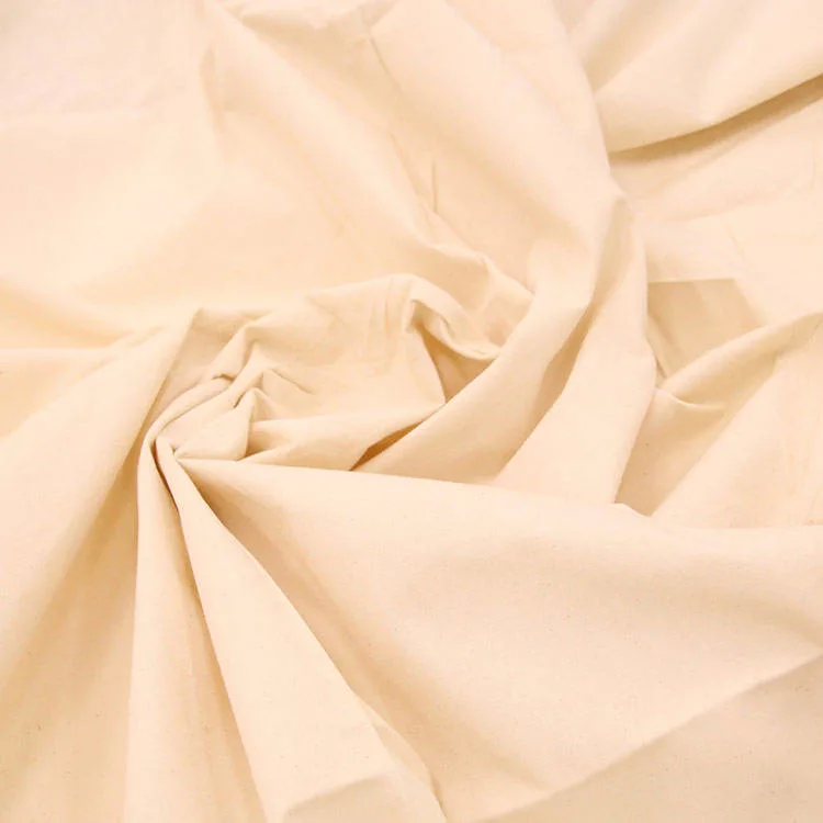 High quality/High cost performance  Greige Cotton Polyester Tc Fabric Pure White Cotton for Shirt