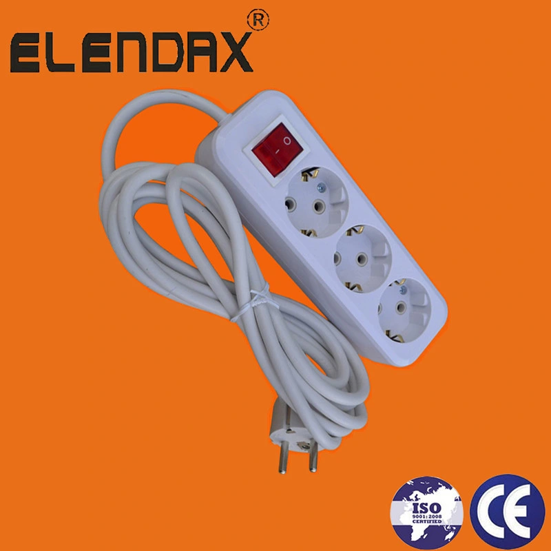 3 Holes Power Strip with Ground with Switch (E8003ES)