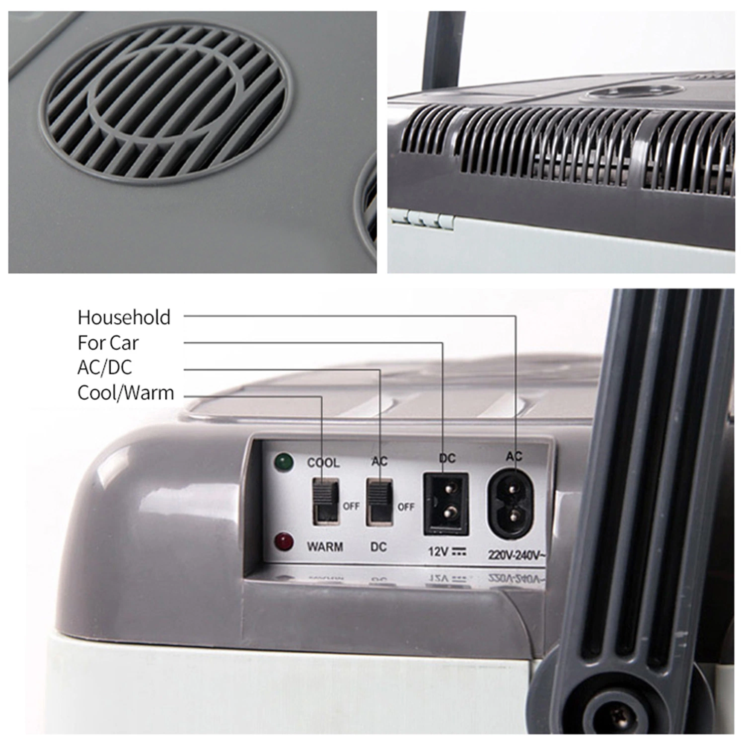 Mini Réfrigérateur Portable Cooler ou Congélateur Frigo pour Voiture Camion Van