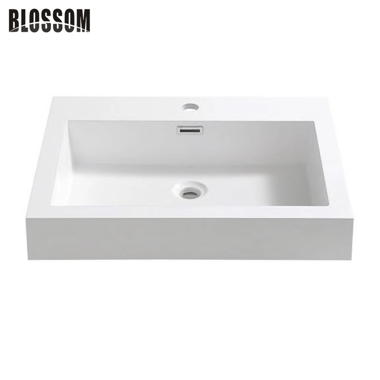 Solid Surface Mineral Resin Bathroom Vanity Countertop with Basin