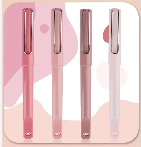 Stationery Mini Pen Snowhite Liquid Roller Ball Pen Precise Writing Pocket Pen Pink 4CT Pet Box