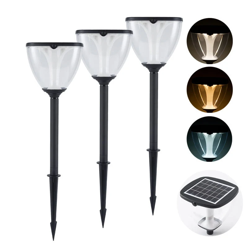 Outdoor Waterproof IP65 ABS PC Aluminum LED Solar Garden Light