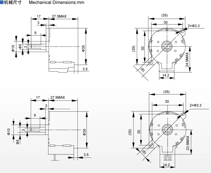 Haute efficacité Stepping électrique CC/étape/Moteur Pas à pas pour l'emballage Machine