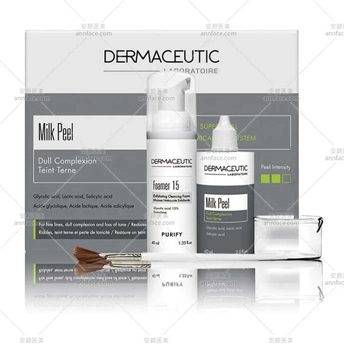 2023 Dermaceutic Milk Peel Behandlung Peeling Acne Milk Peel 60ml Reduziert Läsionen Akne-Anfällige Haut Körper Luthione Cindella Lighten Akne Glutax Hautaufhellung