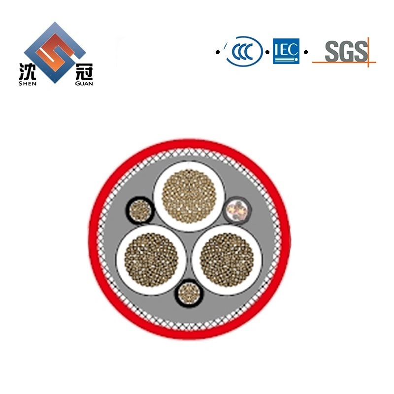 Shenguan Fireproof Mineral Insulated XLPE Armored Flexible Fire-Resistant Cable Mine Power Cable 300/500 V, Flexible Cu/Epr/CPE Mining Cable Tinned Copper Cond