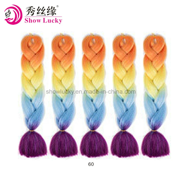 Synthetic Jumbo Braids Hair 100g 24 Inch High Temperature Fiber Jumbo Brading Ombre Crochet Braiding Hair Extensions