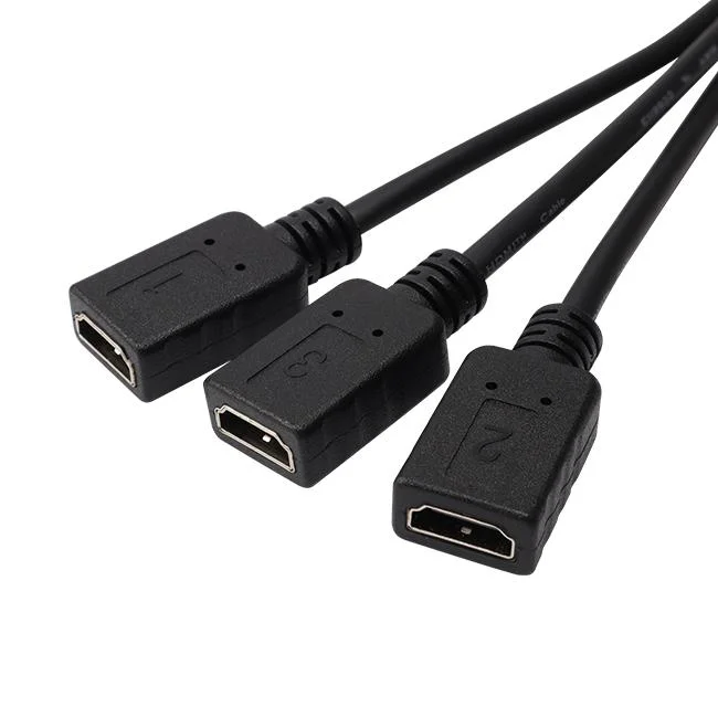 Factory Price High quality/High cost performance Stable Video Transfer Black Vhdci SCSI68 Male to 3 HDMI Female Splitter Cable for 1 Vhdci Video Sharing 3 Monitors