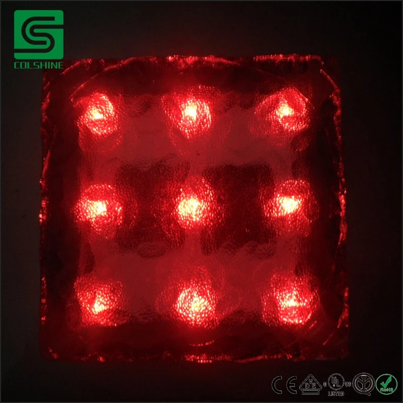 Outdoor Waterproof IP68 LED Ice Paver Solar Powered Brick Light for Garden Pathway