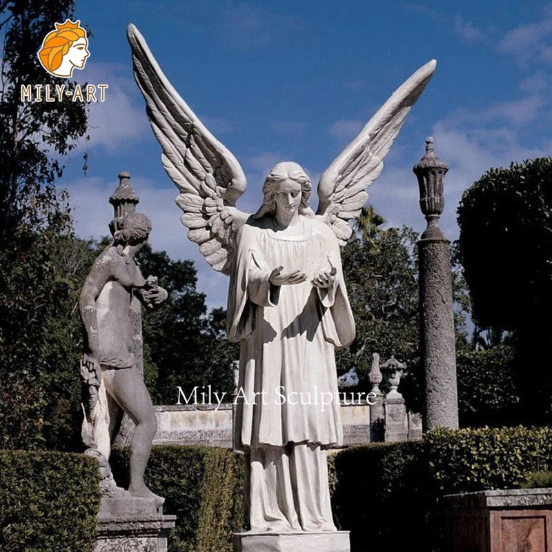 Talla de vida tallada a mano Piedra Estatua de las mujeres Escultura Ángel