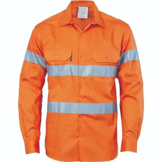 Professional Reflective Shirts Men Engineering Uniform 100% Polyester Overall Workwear