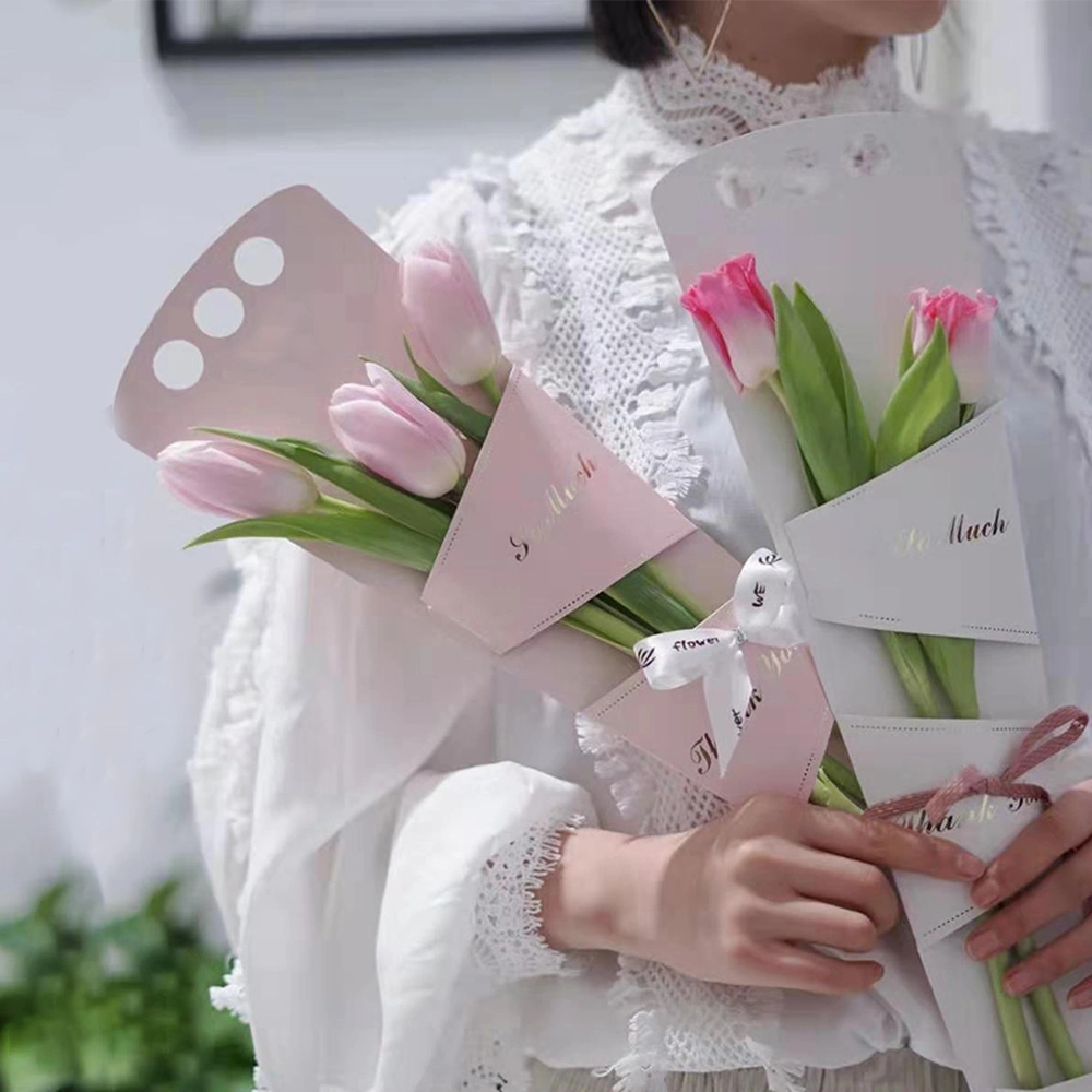 Fabricante Venta directa, caja de papel Kraft de plegado Festal bricolaje envases de flores