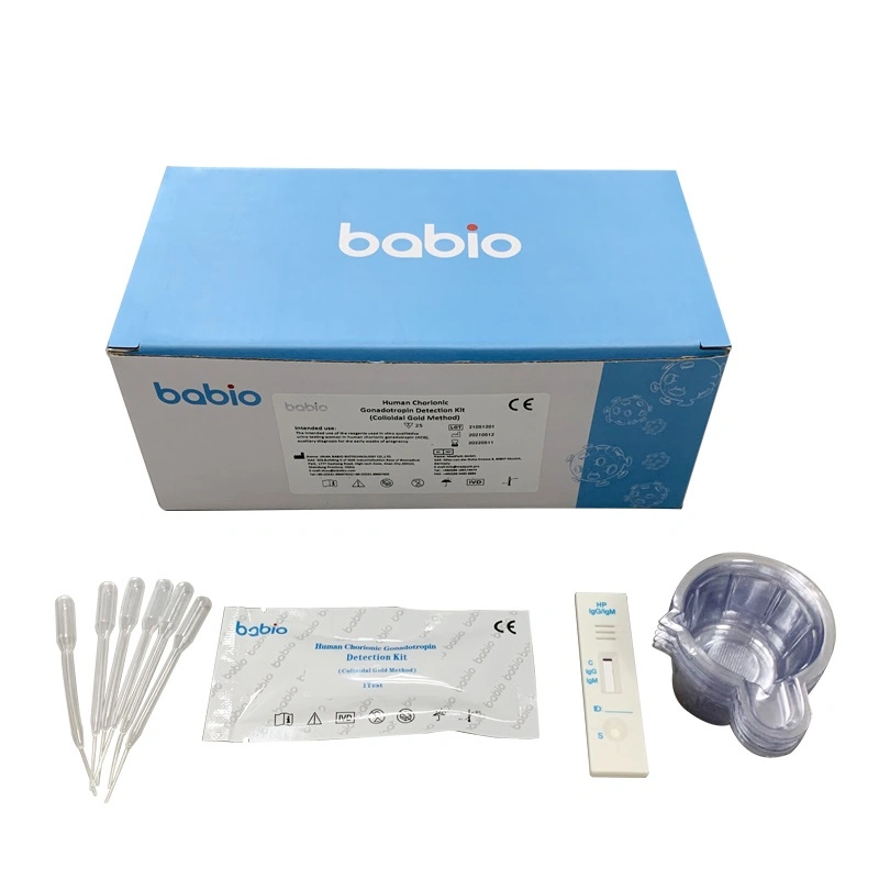 Babio 99.9% Accuracy HCG Midstream/Pen Type Pregnancy Test Urine Cup Test with CE