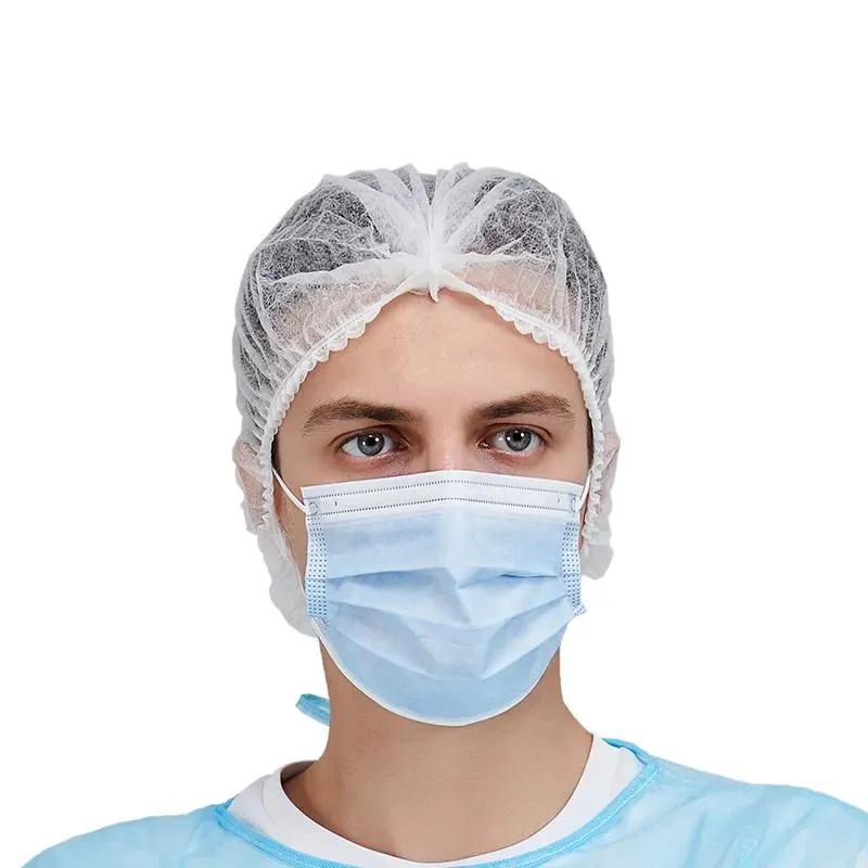 Capa de proteção para cabeça de boofant, descartável, não entrançada, descartável, personalizada Hair Net médico cirúrgico Nurse Hat tampão redondo MOB Cap 3 Anos