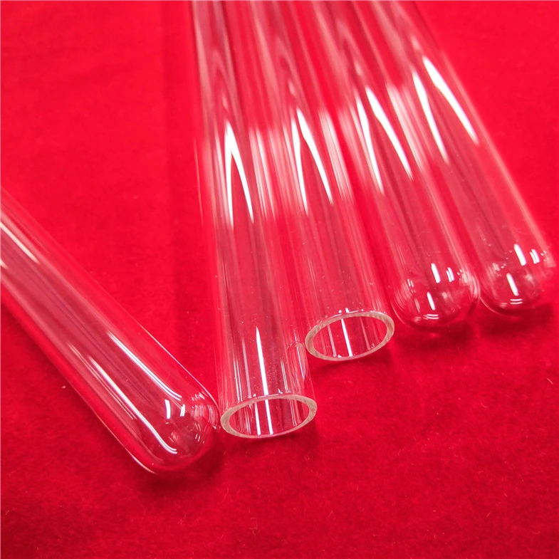 High Purity Customize Clear One End Closed Fused Silica Quartz Glass Tube for UV Lamp