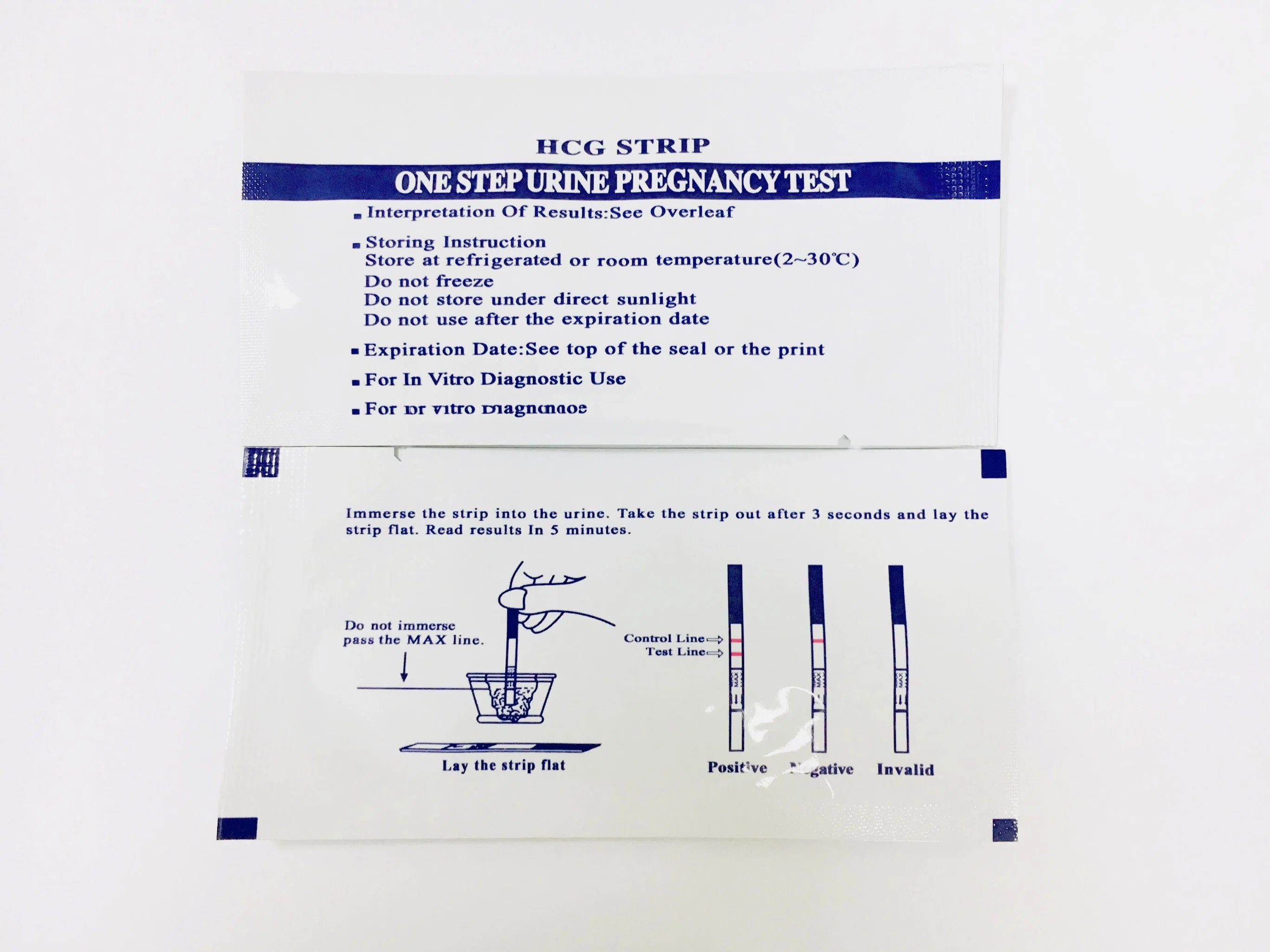 Ce et FDA approuvés à domicile usage OEM urine HCG grossesse Bandelette de test