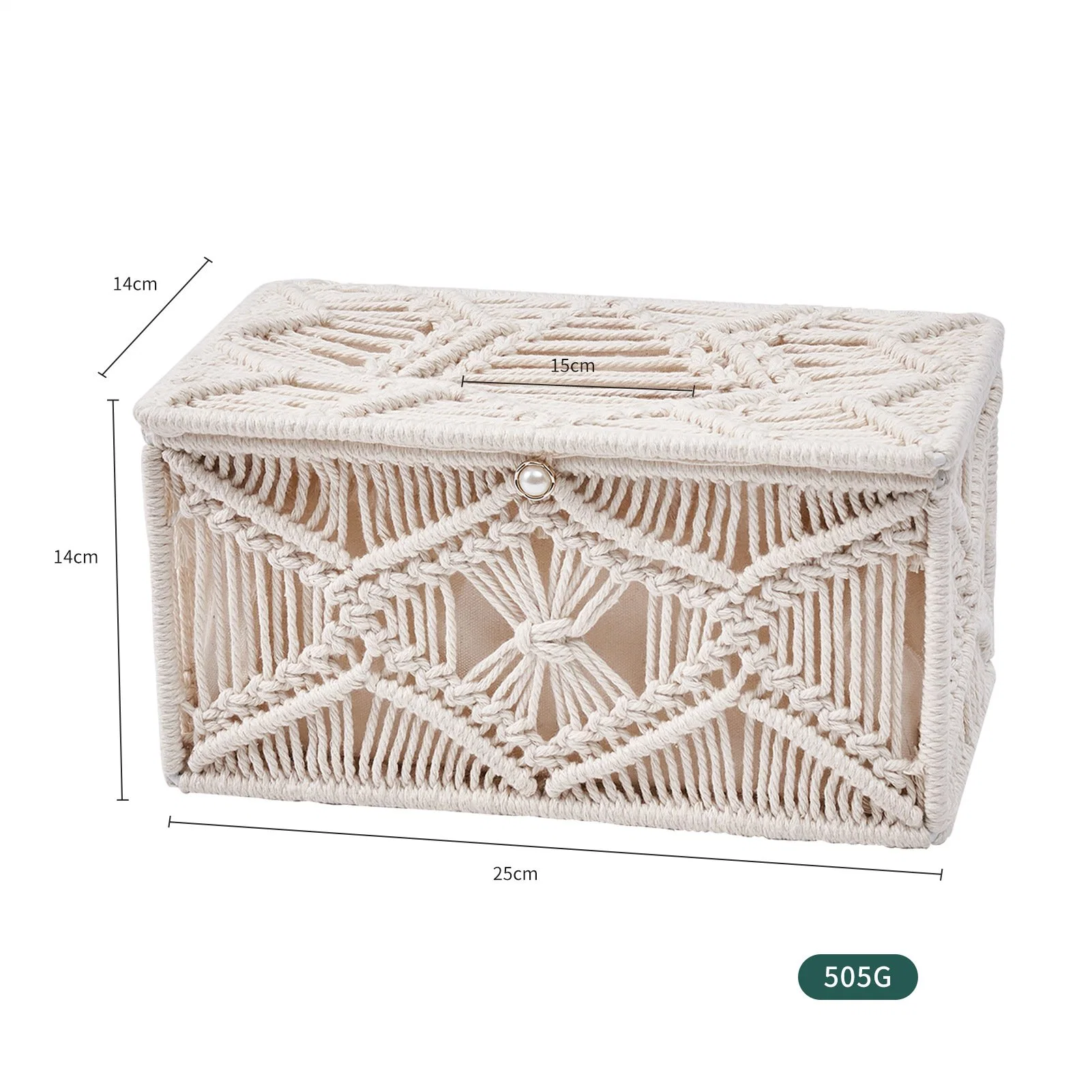 White Nordic Haushalt Kreative Baumwolle Seil Gewebte Tissue Halter Papier Schubladenkasten