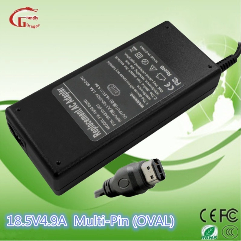 HP Compaq/Acer/Liteon/Asus/Samsung/Song/Ls/Gateway/DELL Laptop Adapter Power Supply Notebook Parts 18.5V 4.9A