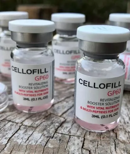 Best Quality Korea Origin Cellofill Gp60 3 Ml X 6 Vials Mesotherapy Injection Intocell Glutathione Hyaluronic Acid Dermal Filler Skin Reguventing Wrinkle Remove