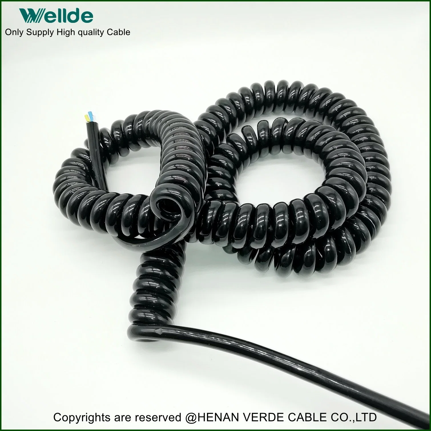 Factory Direct Sales Coil Cables PUR Silicone Spiral Coiled Power Spring Robot Cable