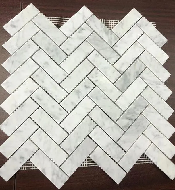 2023 Carrara White Pure White Marble Mosaic New Design Pattern Mosaic Decorative Tile for Walling and Flooring