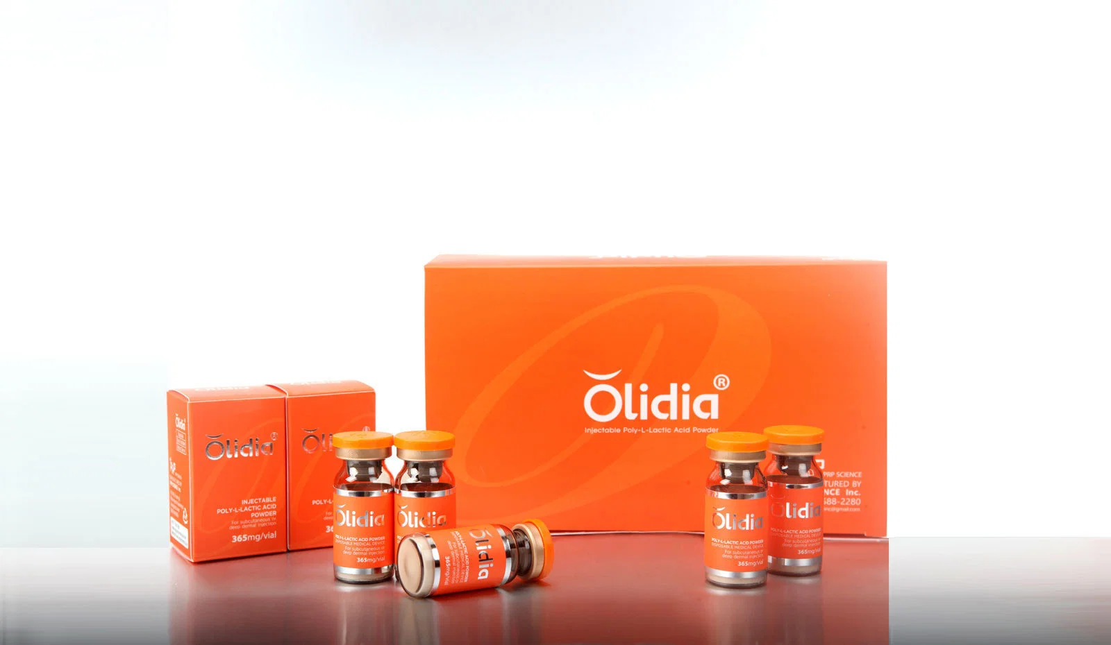 Olidia 365mg Poli L-láctico Plla estimular Collagenesis depósito dérmico