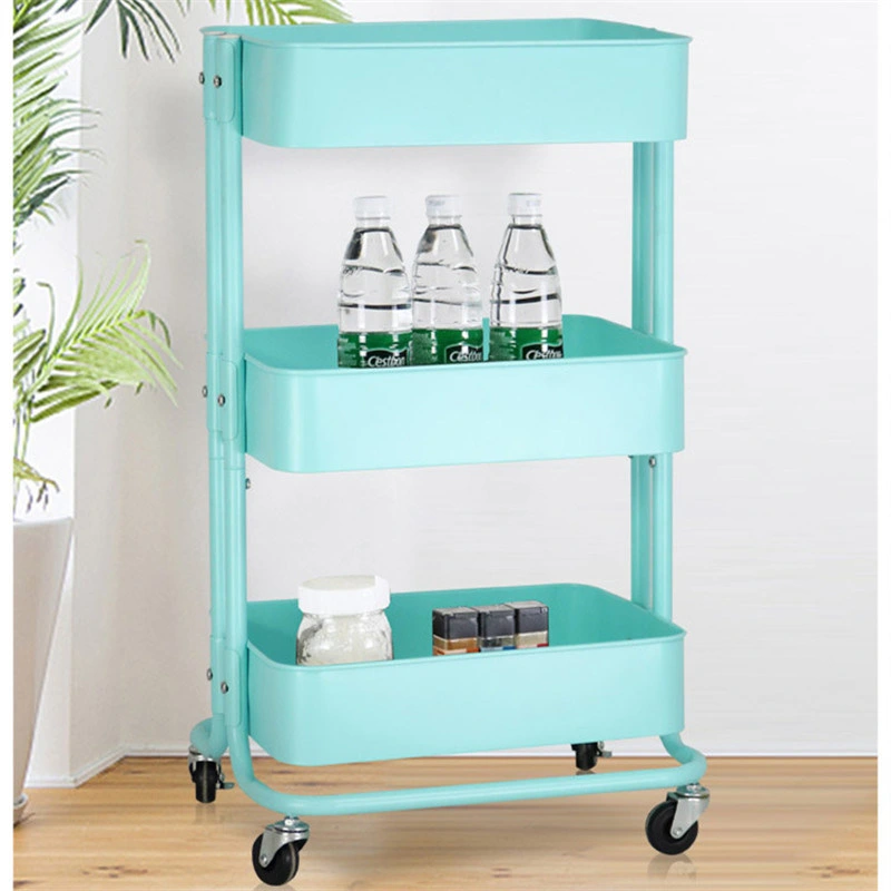 Three-Tier metal furniture cart is suitable for kitchen use