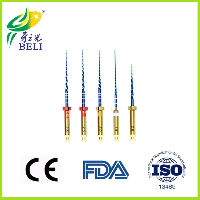 Dental Medical Niti Material Endodontic 06 Taper Files Belident HS Files 25# with CE