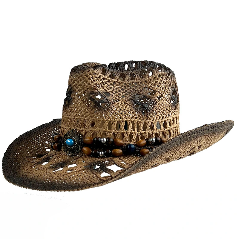 Wholesale/Supplier Retro Cowboy Cool Men Summer Paper Straw Cap Hat