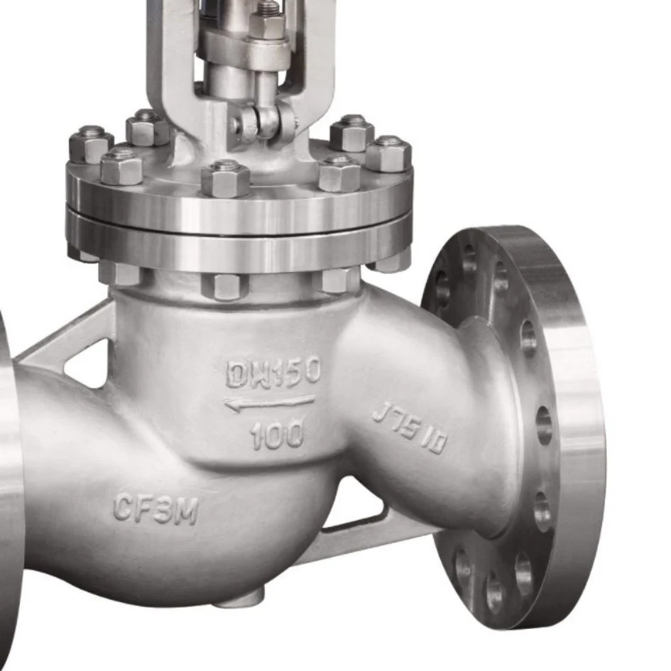 Globe valve J541W-100P stainless steel flange manual globe valve