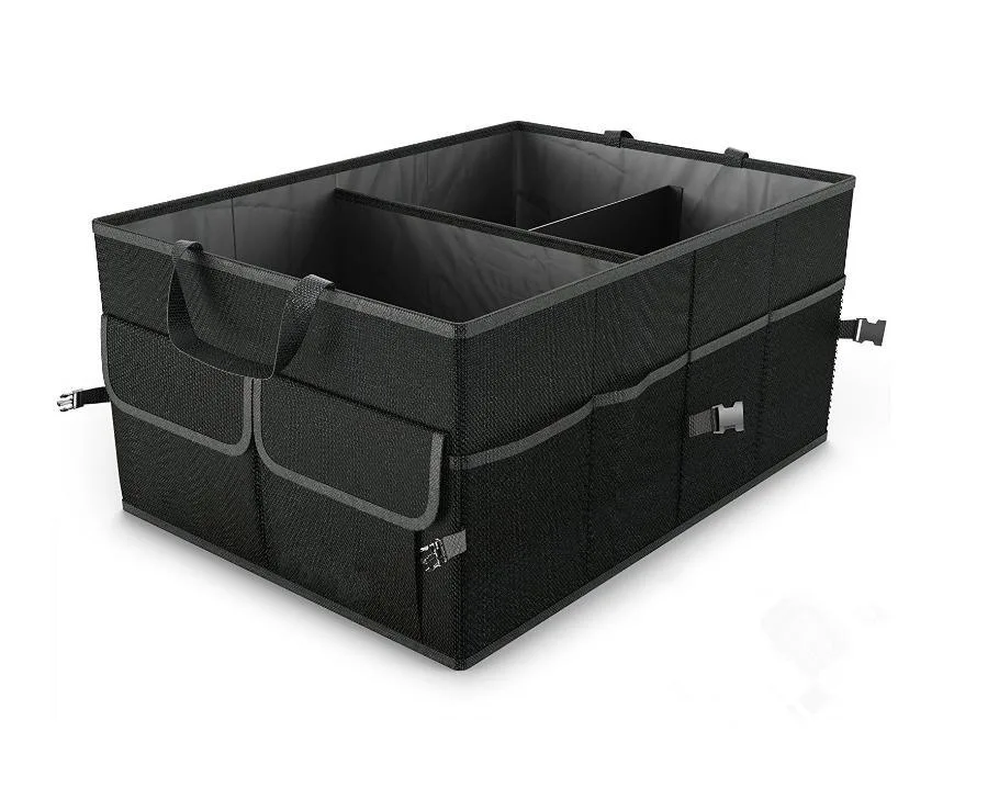 Car Trunk Organizer, Collapsible Storage, Non Slip Bottom, Securing Straps