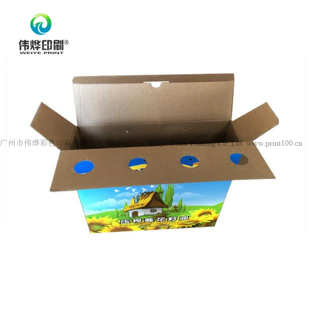Impresión de papel ondulado Custom Color (envases de almacenamiento de aceite caja de regalo