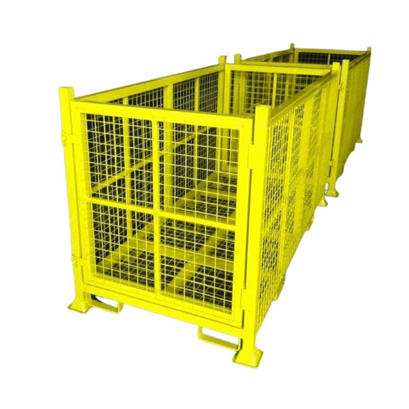 Storage Pallet Rack Metal Wire Mesh Cages Heavy Duty Foldable Pallet Container