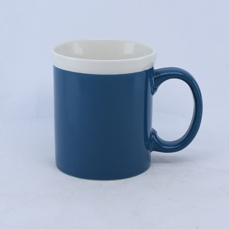 16oz/17 Oz /18 Oz Two Tone Color Glaze Coffee Cup /Ceramic Mug for Gift, Promotion or Daily Use and Factory Direct Sales & Accept Custom, Print Logo