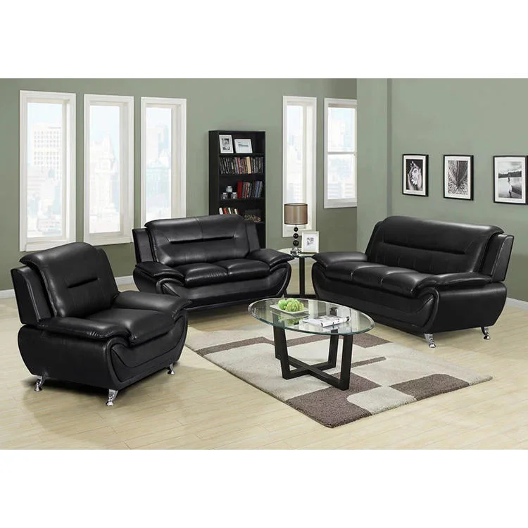 Teakholz echtes Leder Sofa Stuhl Büromöbel (HY-S856)