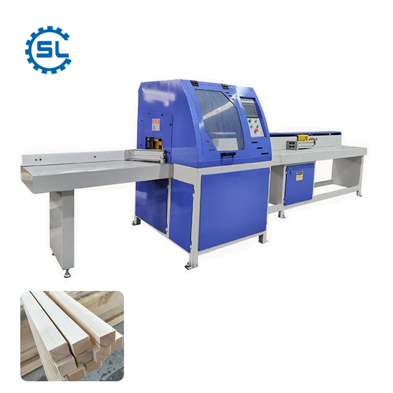 Woodworking CNC Automatic Cross Cutting Wood Blocks Lumber Saw Machine