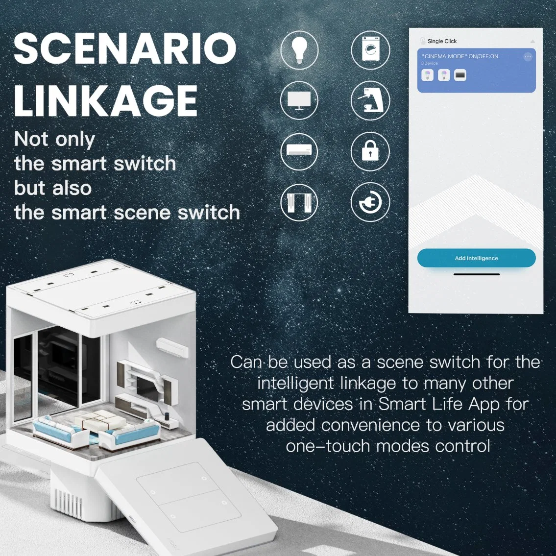 Auto Lighting System Tuya Smart Wall Switches EU UK Push Button Switch No Neutral Required Zigbee Hub Gateway Required