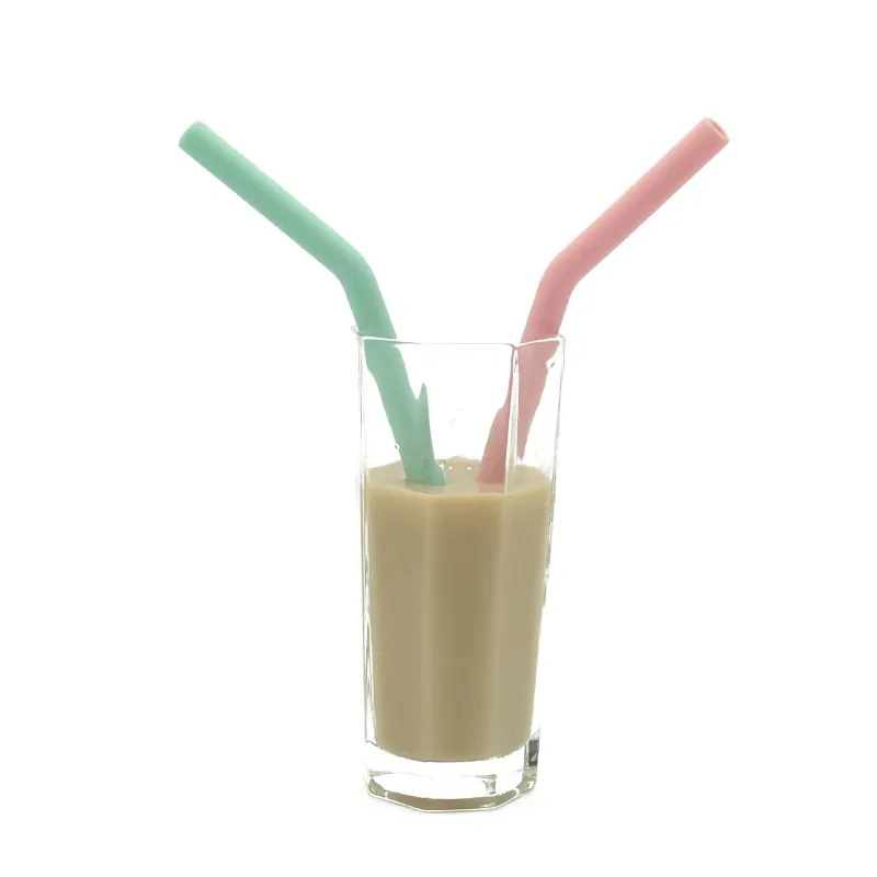 Portable Food Grade Eco Friendly Collapsible Bend Silicone Drinking Reusable Straw
